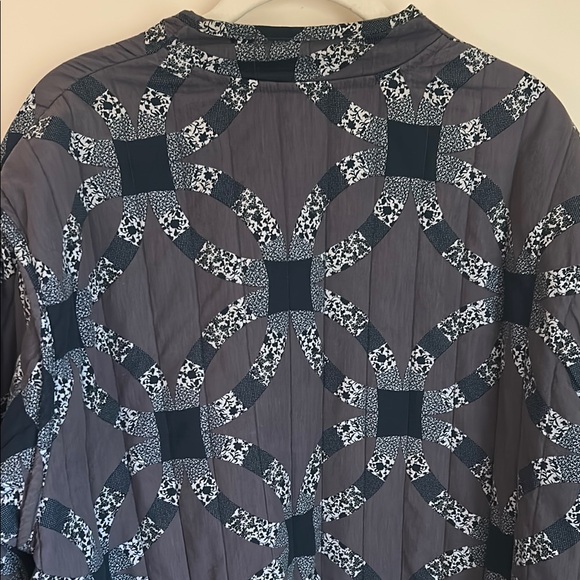 Universal Thread Blue Patterned Bomber Jacket - Picture 8 of 11